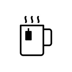 tea mug icon vector template