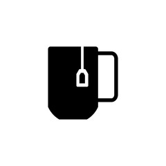 tea mug icon vector template