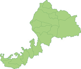 福井県の地図_市町村ごとに色を変えられます