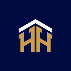 Initial Letters HH House Logo Design
