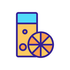 Delicious lemonade fresh vector icon. Thin line sign. Isolated contour symbol illustration