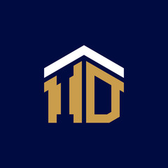 Initial Letters ID House Logo Design