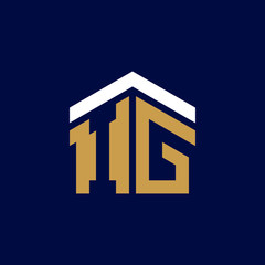 Initial Letters IG House Logo Design