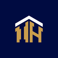 Initial Letters IH House Logo Design