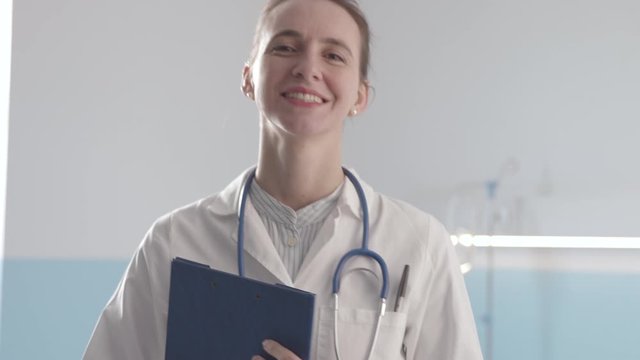 Portrait of a professional female doctor working at the hospital