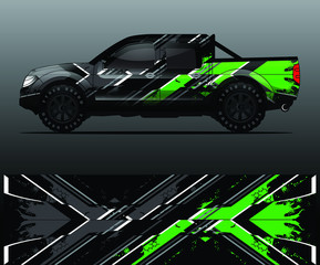 Obraz premium truck decal graphic wrap vector, abstract background