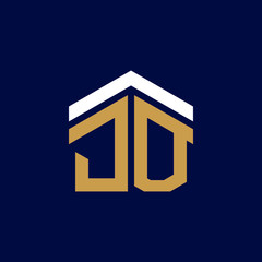 Initial Letters JO House Logo Design