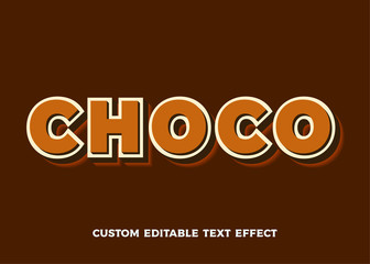 Choco text effect. editable font style