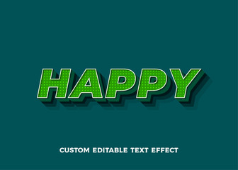 Happy - 3d Illustrator Text Effect font Style
