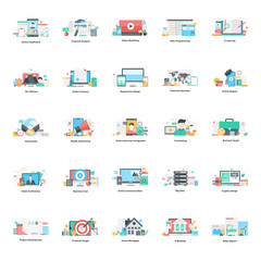  Financial Flat Illustration Vectors Pack 