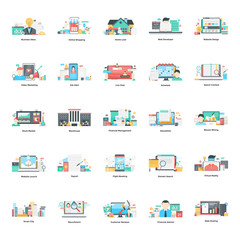  Business Website Flat Illustration Pack 