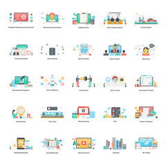 Artificial Technology Flat Illustration Pack
