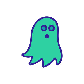 ghost icon vector. Thin line sign. Isolated contour symbol illustration