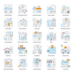  Real Estate Line Icons Pack