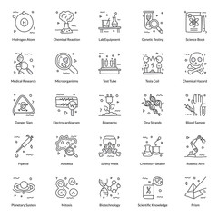  Lab Equipment Doodle Icons Pack