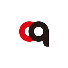 letter cq abstract hide letter design symbol logo vector