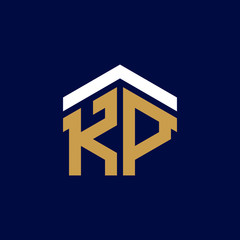 Initial Letters KP House Logo Design