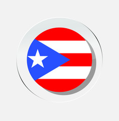 Fototapeta premium puerto rico country flag circle icon with a white background
