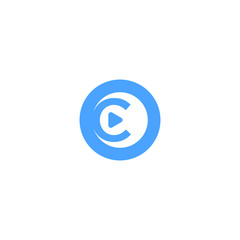 Letter C icon Logo. minimalist Unique modern geometric creative elegant. Vector icon