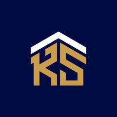 Initial Letters KS House Logo Design