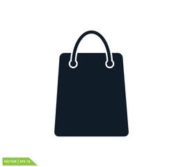 Shopping bag icon vector logo design template