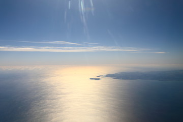 비행기에서 내려다 본 섬