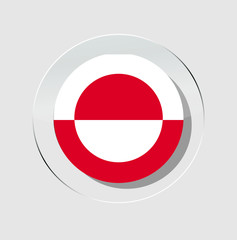 Greenland flag circle icon with white background