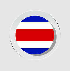 costa rica country flag circle icon with a white background