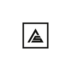 Letter A, AS logo Template Vector