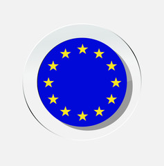 European Union country flag circle icon with a white background