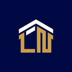 Initial Letters LN House Logo Design