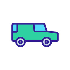 hearse icon vector. Thin line sign. Isolated contour symbol illustration