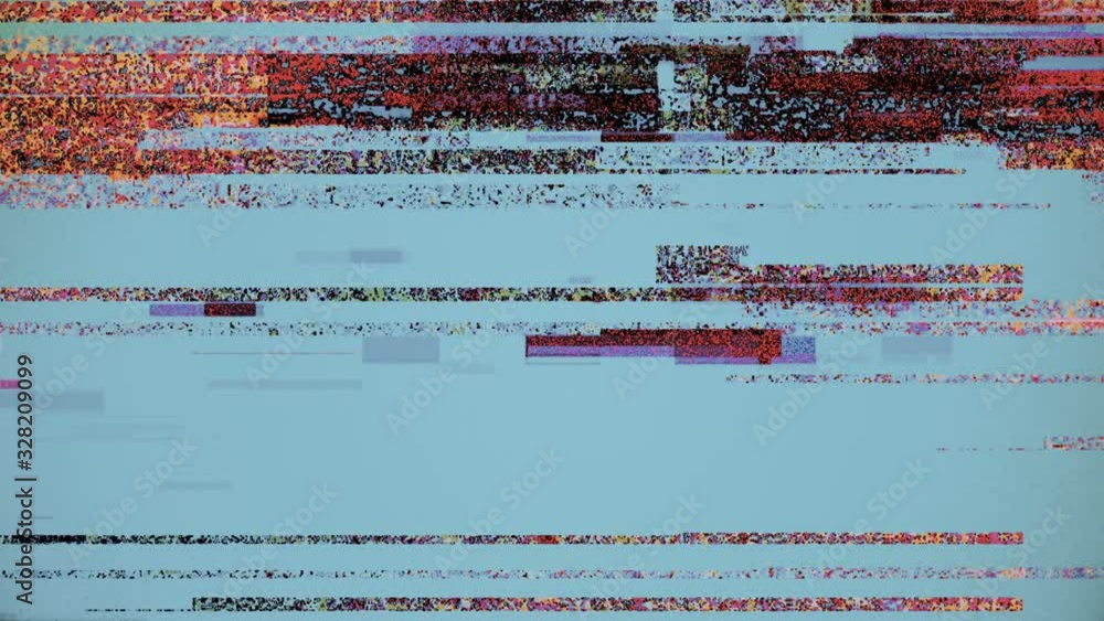 Poster digital scratch noise defects and artifacts glitches screen flickering