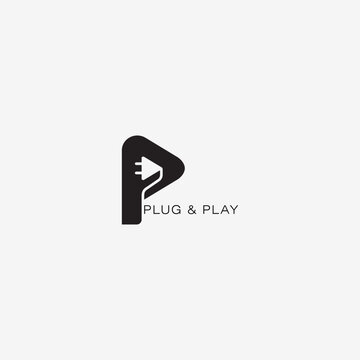 Plug and Play logo design inspiration for your business such as music industry or electrical