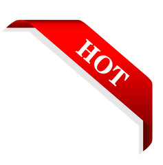 hot red sticker icon with a white background