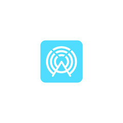 Letter A Logo icon . minimalist Unique modern geometric creative elegant. Vector icon