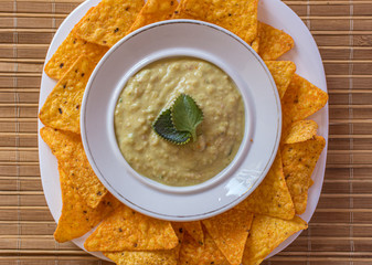 Guacamole and nachos