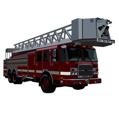 Fire Truck Engine with Ladder