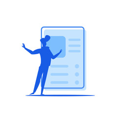 design illustration businessman in economic era