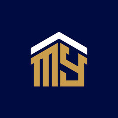Initial Letters MY House Logo Design