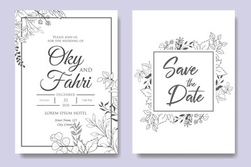 Obraz na płótnie Canvas Beautiful Wedding Invitation Design Template