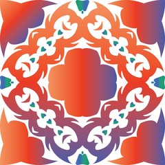 Antique ornate tiles talavera mexico.