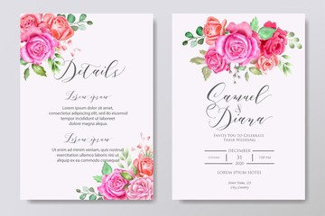 Fototapeta na wymiar Beautiful Wedding Invitation Design Template