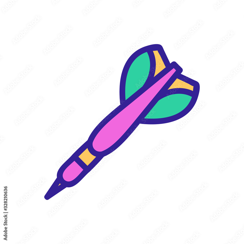 Poster dart icon vector. thin line sign. isolated contour symbol illustration
