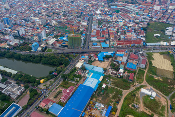 Ariel shoot of Royal University of Phnom Penh, Cambodia in 2020