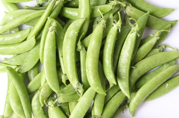 Green beans isolated on a white background