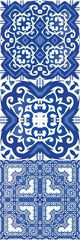 Antique azulejo tiles patchwork.