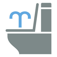 toilet bowl isolated vector illustration