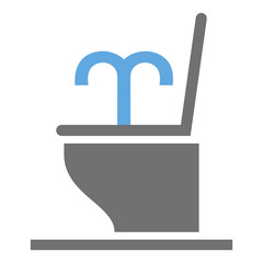 toilet bowl isolated vector illustration