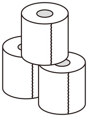 toilet rolls isolated vector icon